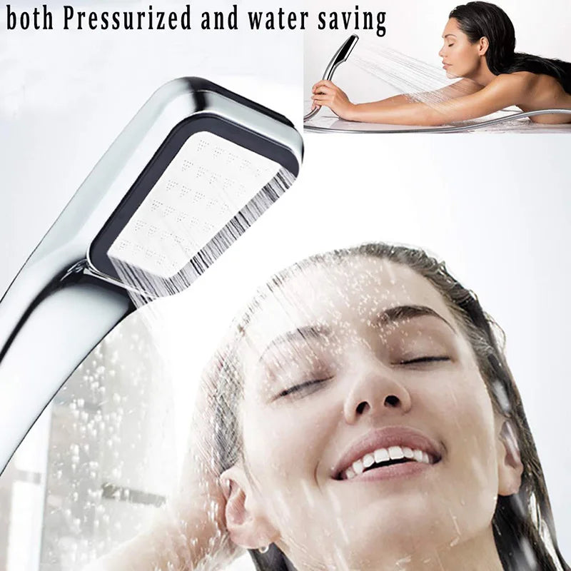 Bathroom 300 Holes Hand Hold Rainfall Shower