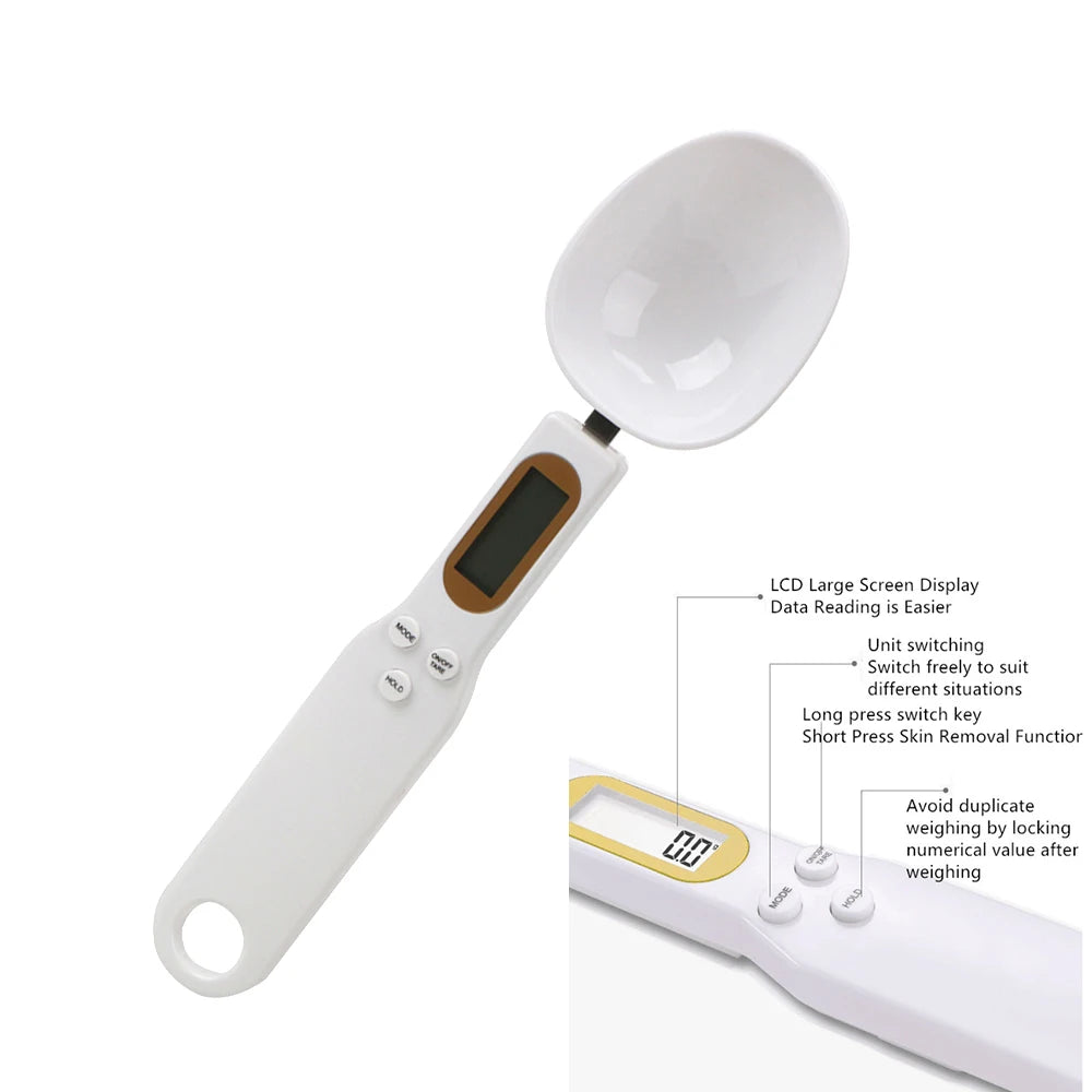 Kitchen Measuring Spoon Baking Supplies LCD Display Digital Mini Kitchen Scales 500g/0.1g Electronic Digital Spoon Scale