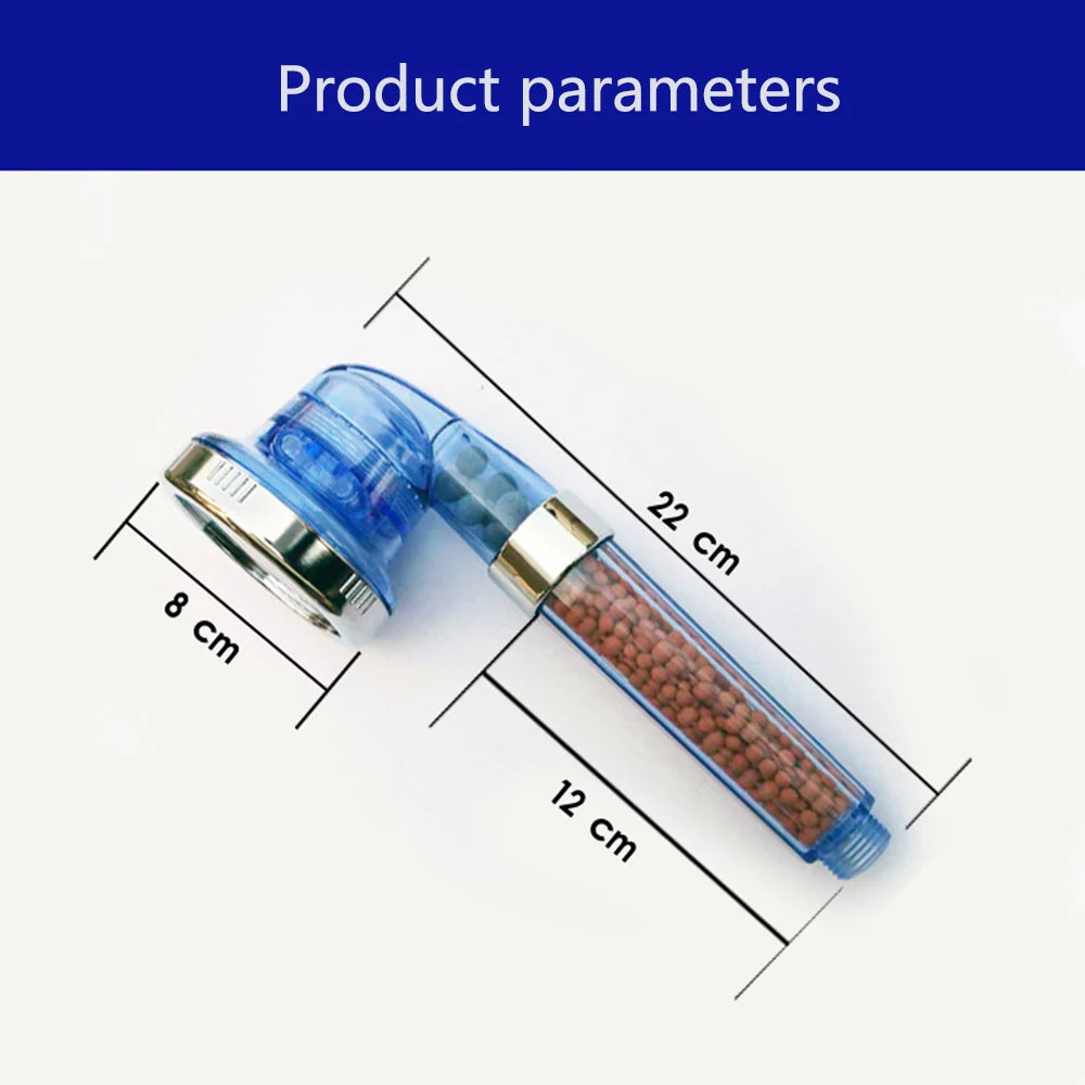 New 3 Mode Bathroom Water Therapy Shower Anion SPA Shower Head Water Saving Rainfall Shower Filter Head High Pressure ABS Spray