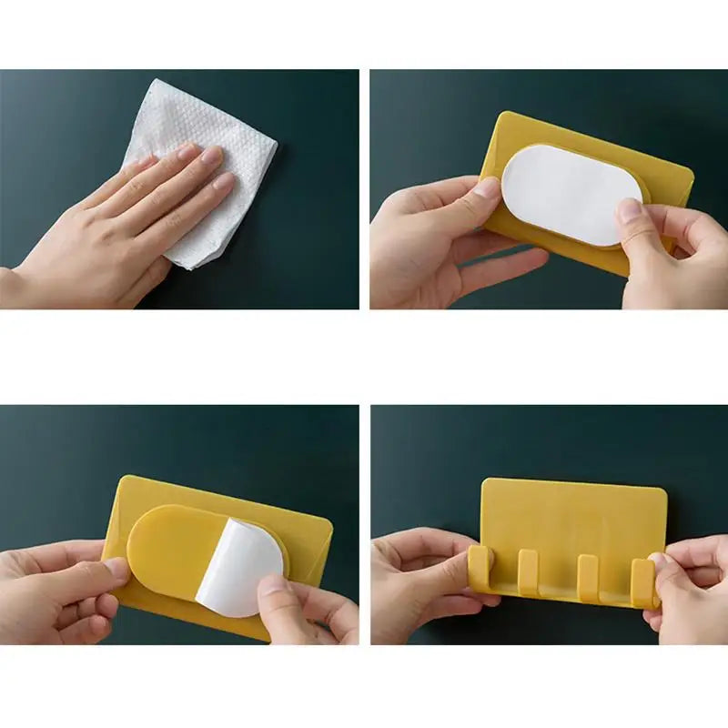 1PC Wall Mounted Organizer Storage Box Remote Control Stand Holder