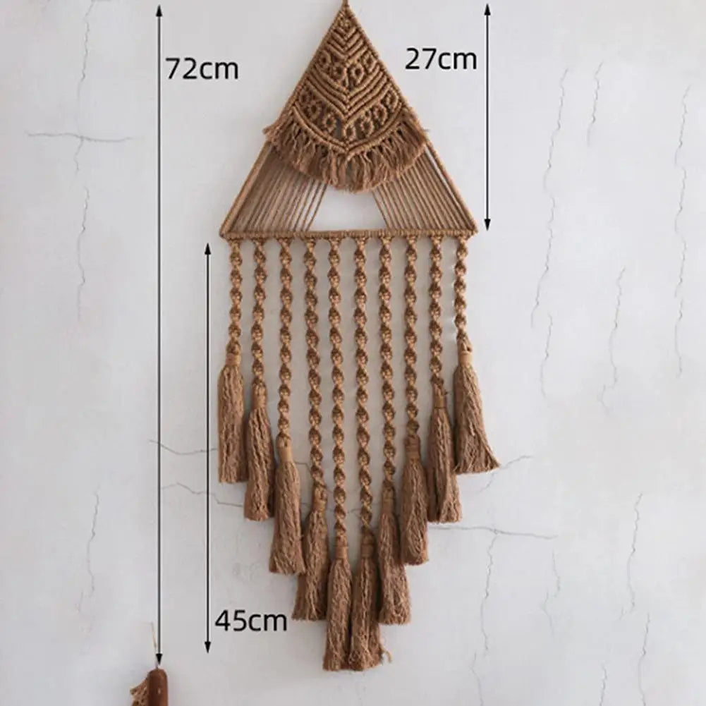Macrame Wall Hanging Handwoven Bohemian Cotton Rope Tapestry Home Decor Boho Bohemian Woven Tapestry Wall Art Macrame Decor