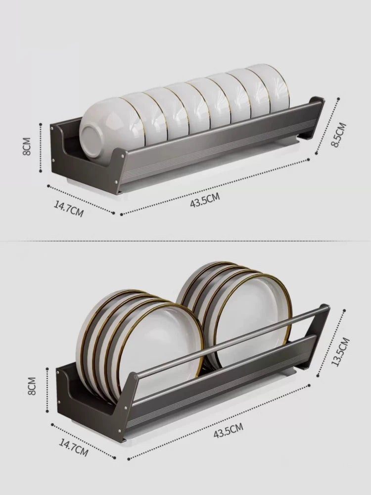 Bowl Plate Drying Shelf Portable Kitchen Organizer Wall Mounted Dish Drainer Rack Kitchen Storage Shelves Tableware Holder