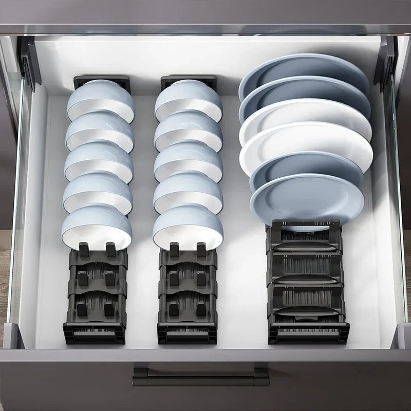 2024 Dish Drying Rack Kitchen Adjustable Aluminum 2 Tier Dish Organizer