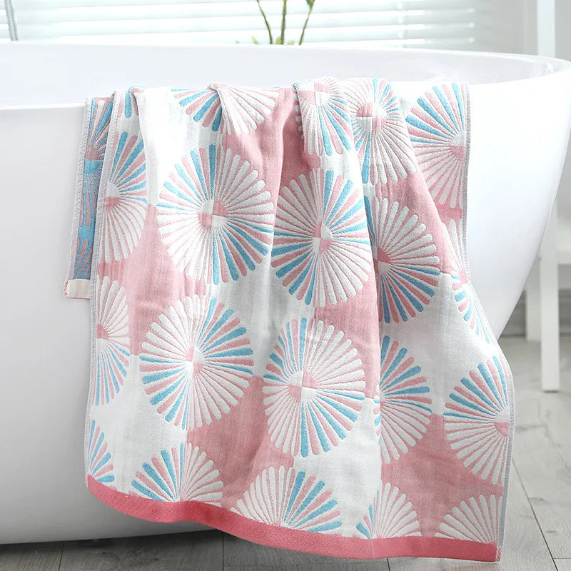 Bath Towel Cotton Gauze Bathroom Shower Towel Household Water-Absorbing Adults Beach Wrap Extra-large Bed Sheet Beach Towel