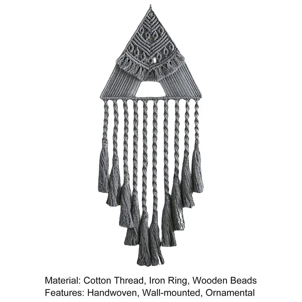 Macrame Wall Hanging Handwoven Bohemian Cotton Rope Tapestry Home Decor Boho Bohemian Woven Tapestry Wall Art Macrame Decor