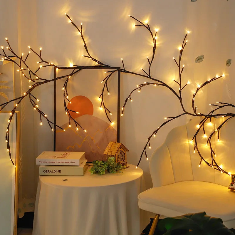 144 LEDs Lighted Vine Tree with Remote Bendable Branch Lights Indoor Willow   for Christmas Party Wall Bookshelf Home