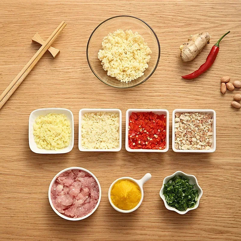 Kitchen Gadget Mini Garlic Chopper Onion Garlic Manual Crusher Multifunctional Garlic Meat Grinder Auxiliary Food Machine