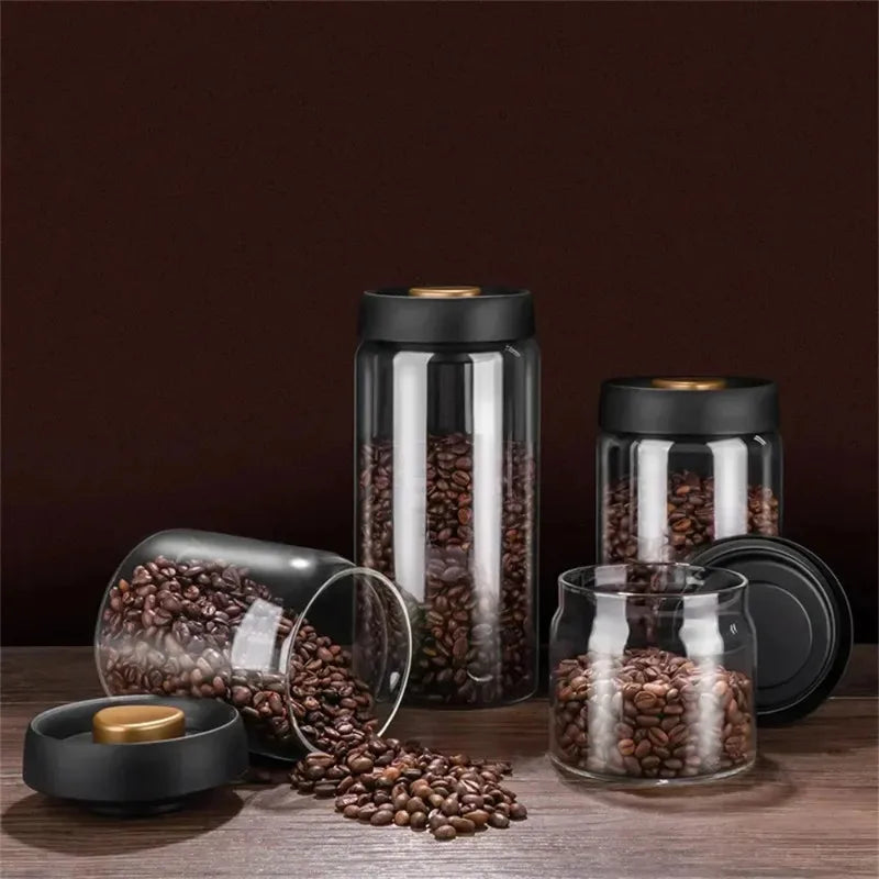 1Pcs Coffee Beans Vacuum Sealed Jug Coffee Beans Glass