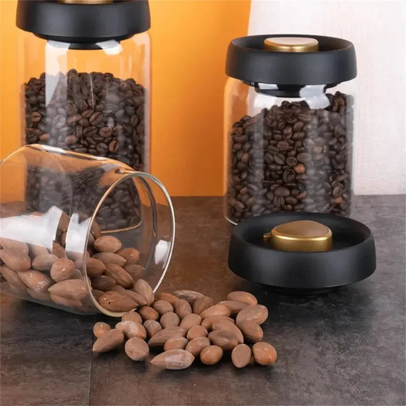 1Pcs Coffee Beans Vacuum Sealed Jug Coffee Beans Glass