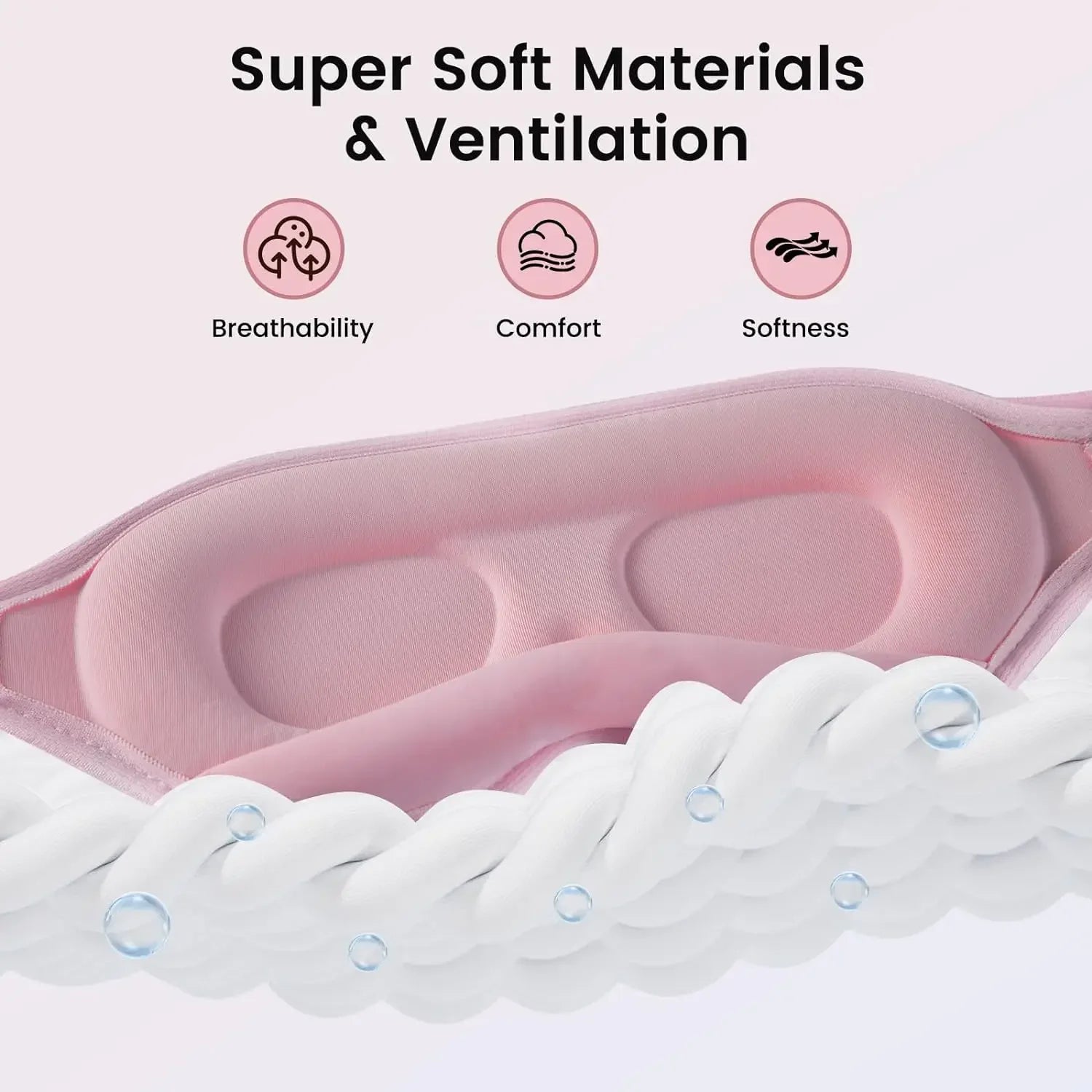 100% Light Blocking 3D Sleeping Eye Mask Soft Breathable Eye Shade Cover