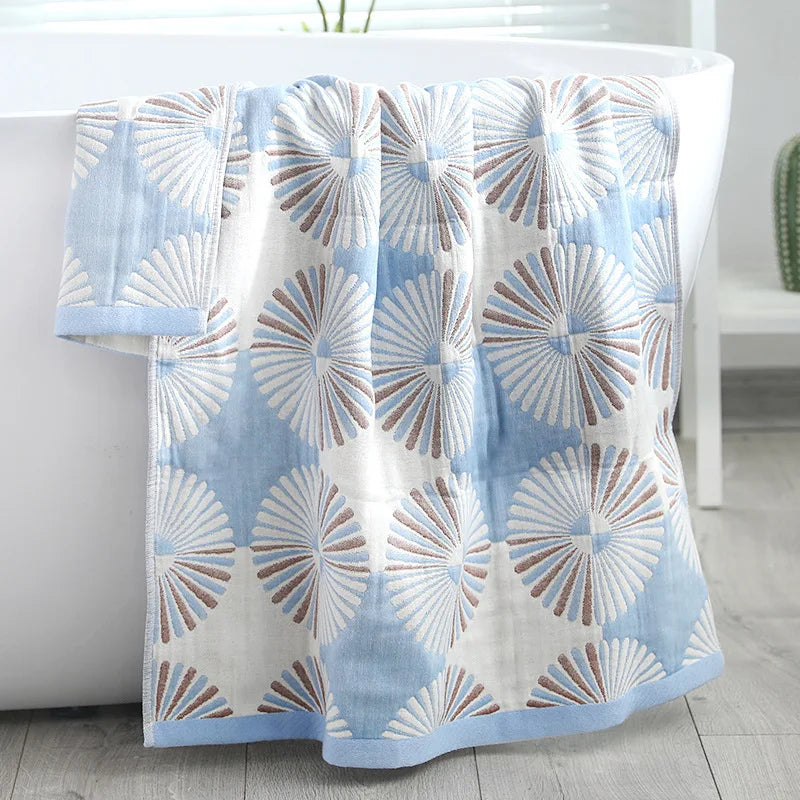 Bath Towel Cotton Gauze Bathroom Shower Towel Household Water-Absorbing Adults Beach Wrap Extra-large Bed Sheet Beach Towel