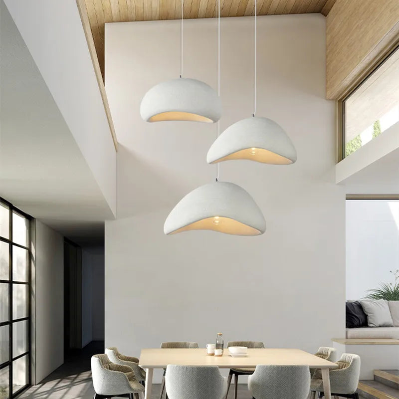 Modern Restaurant Island Handmade Wabi Sabi Chandelier Nordic Cafe Bar Dining Bedroom Lighting Indoor LED Art Decor Pendant Lamp