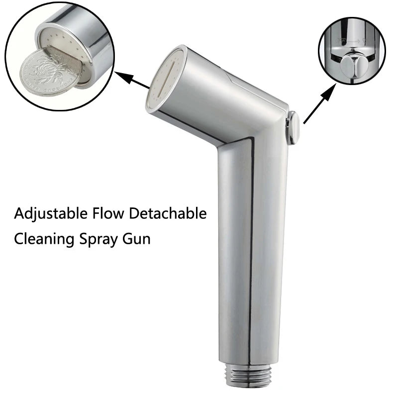 Handheld Toilet Bidet Spray Gun Faucet Sprayer Electroplating Shower Head Adjustable Bidets Spray Nozzle for Wash Ass Bathroom
