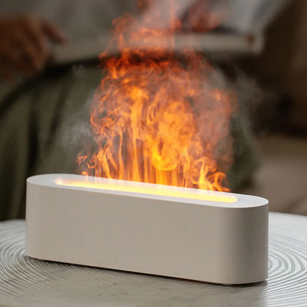Colorful Simulation Flame Diffuser USB Plug-in Fragrance Office Home Flame Humidification Diffuser Diffuser