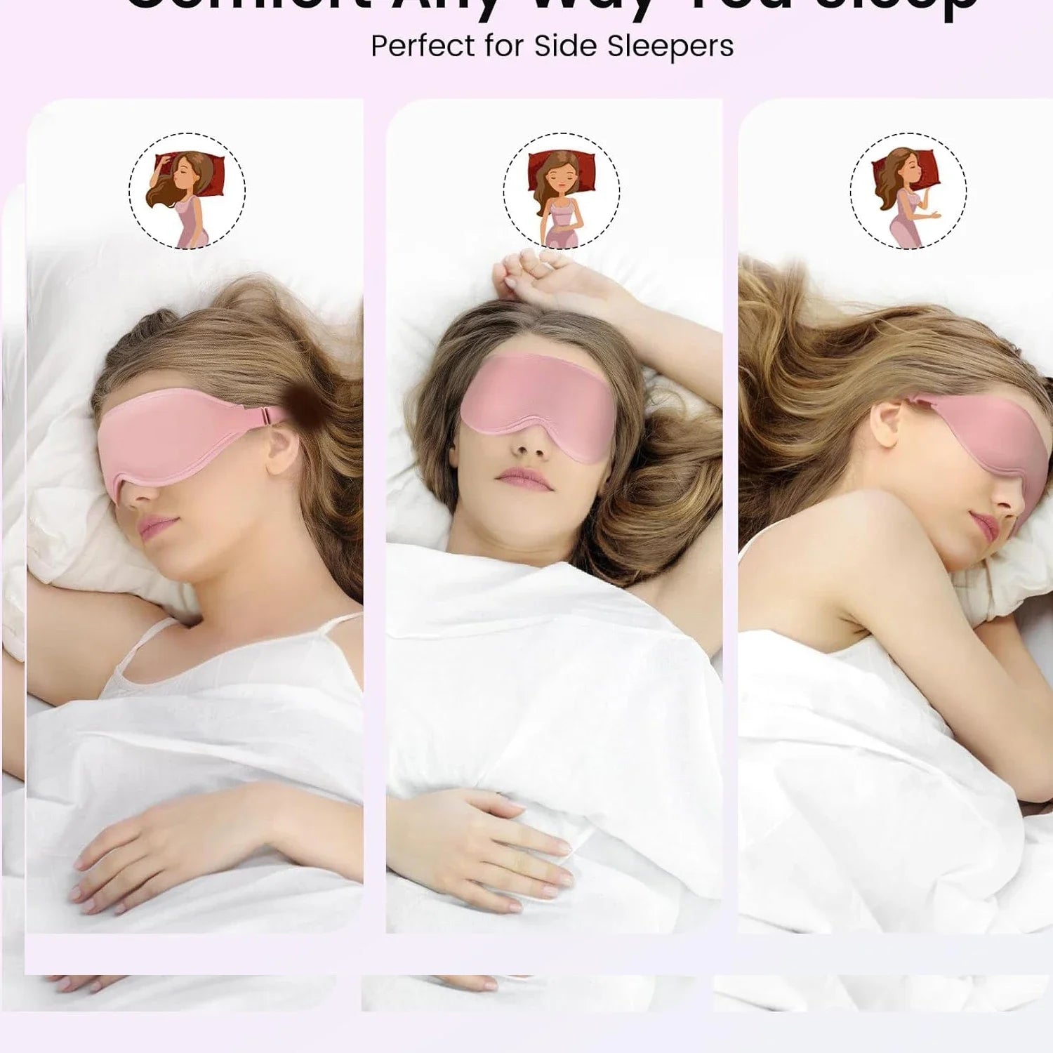 100% Light Blocking 3D Sleeping Eye Mask Soft Breathable Eye Shade Cover