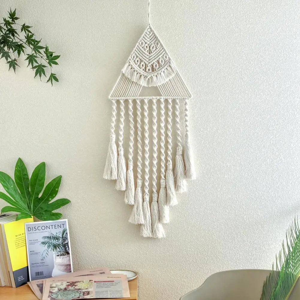 Macrame Wall Hanging Handwoven Bohemian Cotton Rope Tapestry Home Decor Boho Bohemian Woven Tapestry Wall Art Macrame Decor