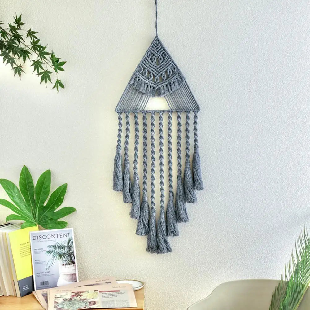 Macrame Wall Hanging Handwoven Bohemian Cotton Rope Tapestry Home Decor Boho Bohemian Woven Tapestry Wall Art Macrame Decor
