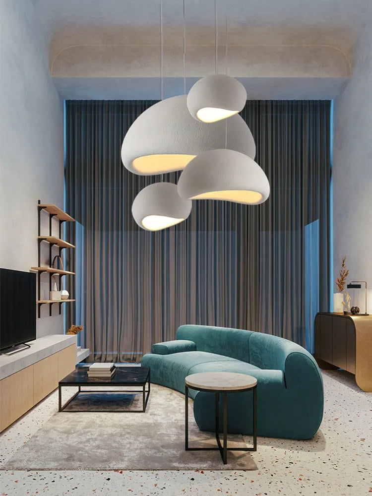 Modern Restaurant Island Handmade Wabi Sabi Chandelier Nordic Cafe Bar Dining Bedroom Lighting Indoor LED Art Decor Pendant Lamp
