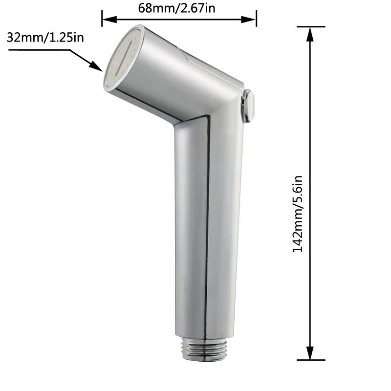 Handheld Toilet Bidet Spray Gun Faucet Sprayer Electroplating Shower Head Adjustable Bidets Spray Nozzle for Wash Ass Bathroom
