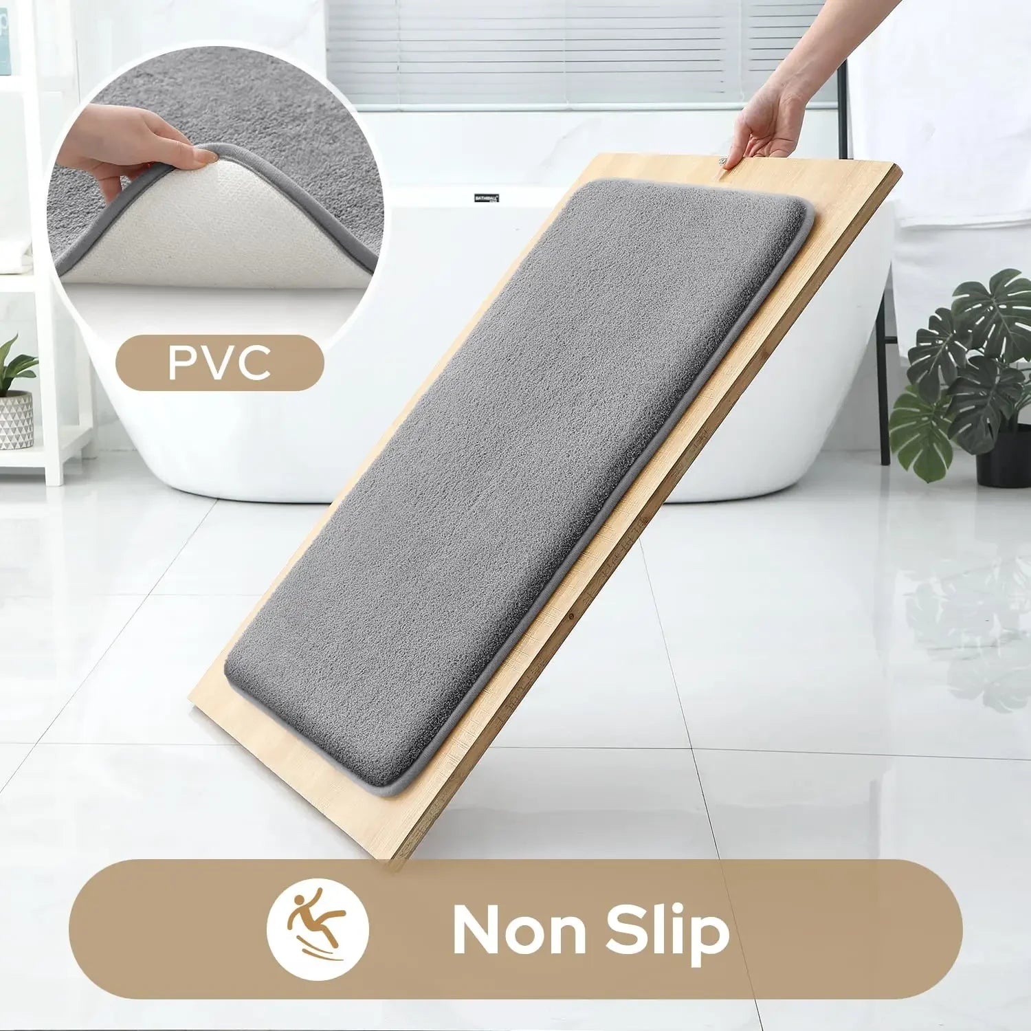 3PCS Bathroom Rugs flannel Memory Foam Non-Slip Bath Rugs