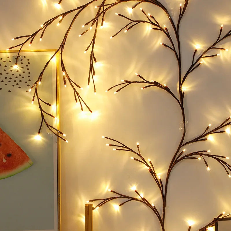 144 LEDs Lighted Vine Tree with Remote Bendable Branch Lights Indoor Willow   for Christmas Party Wall Bookshelf Home
