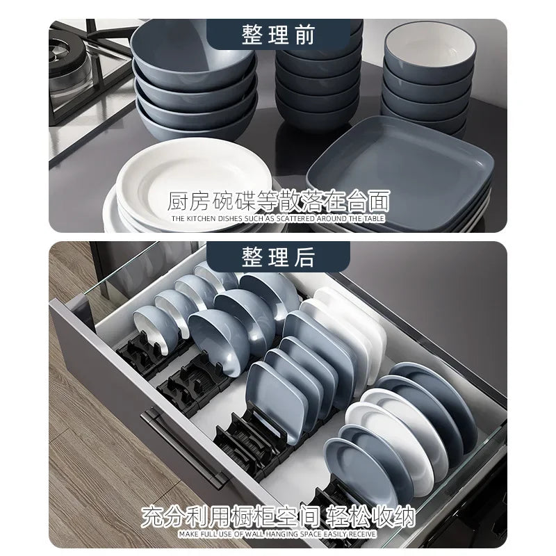 2024 Dish Drying Rack Kitchen Adjustable Aluminum 2 Tier Dish Organizer