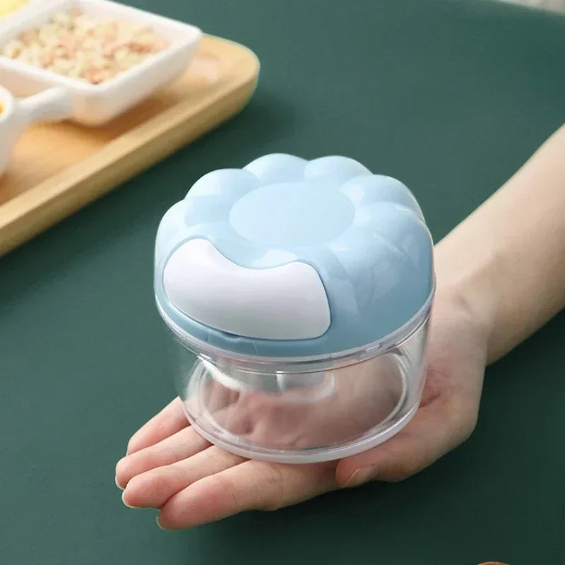 Kitchen Gadget Mini Garlic Chopper Onion Garlic Manual Crusher Multifunctional Garlic Meat Grinder Auxiliary Food Machine