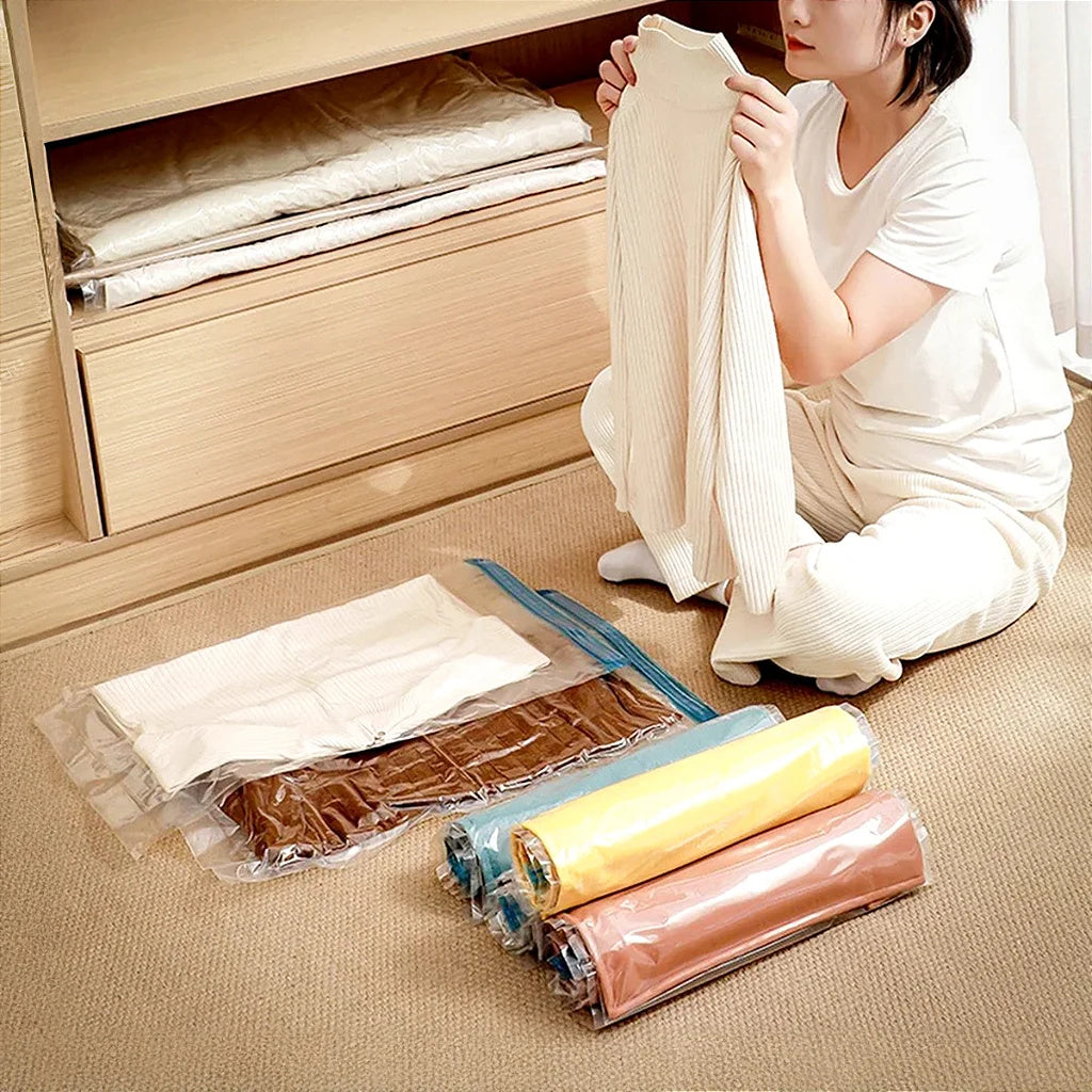 Kit 5 Bags Vacuum Air Organization Space Home