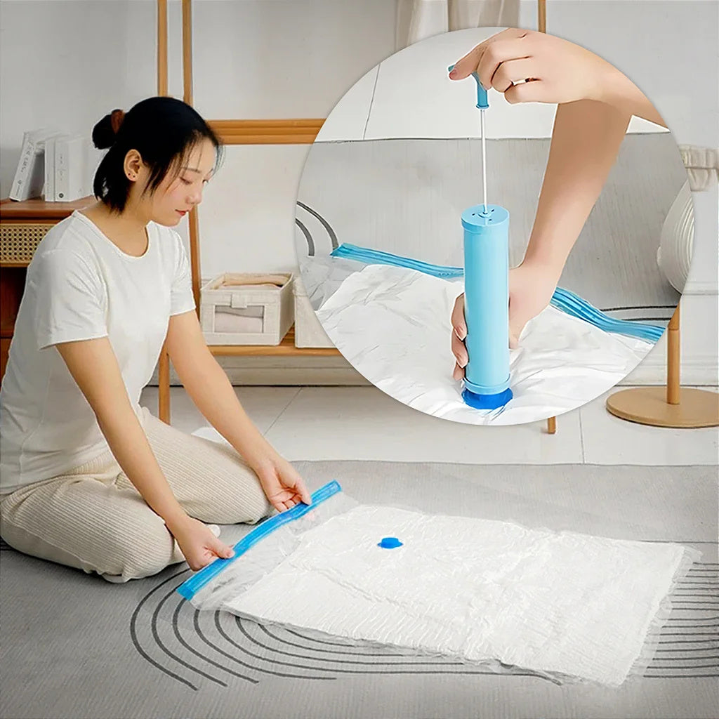 Kit 5 Bags Vacuum Air Organization Space Home